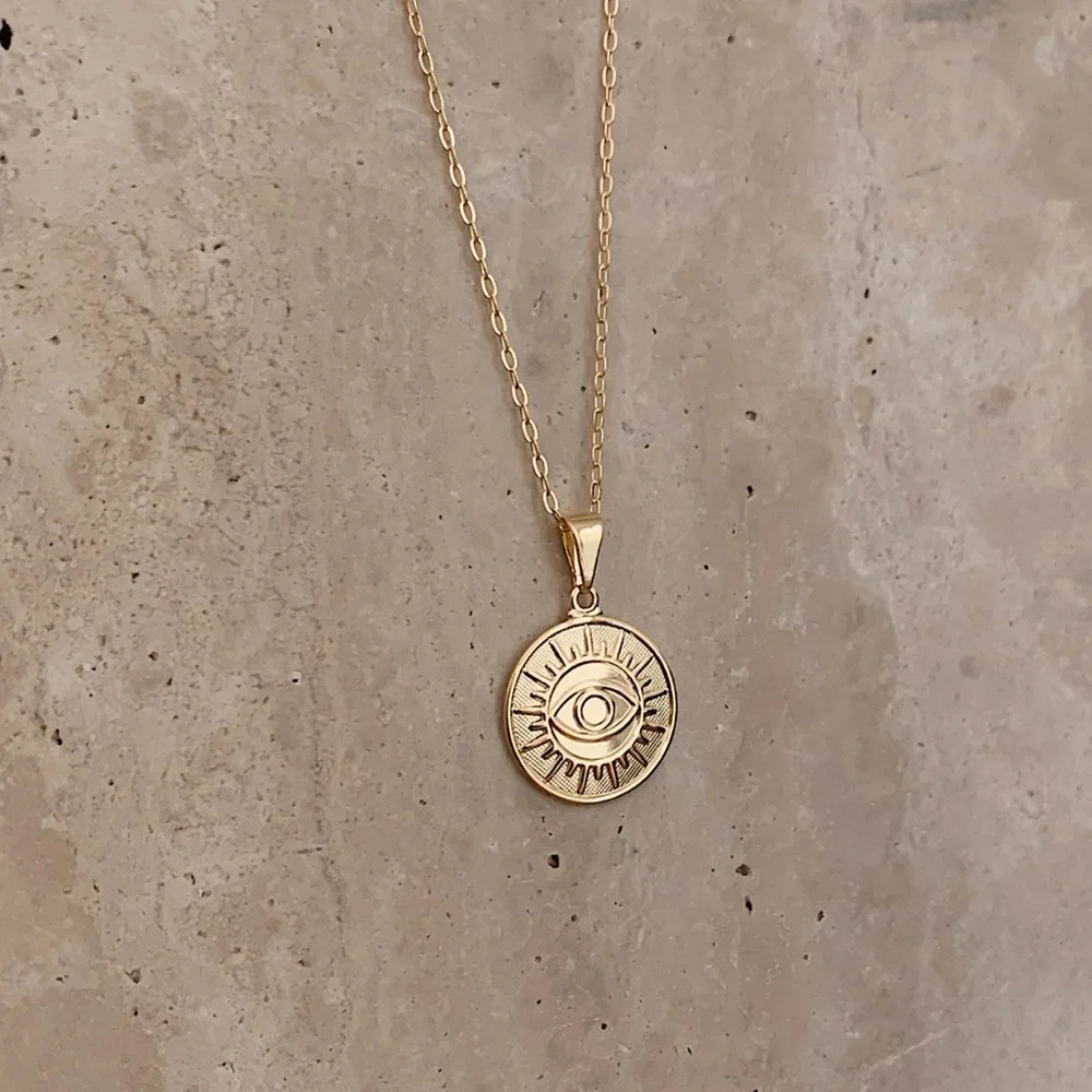 Evil Eye Necklace | 18k Gold Filled - Picture 1 of 5